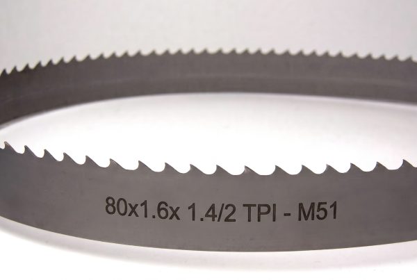 ใบเลื่อยสายพาน ขนาด 80 x 1.60 mm สำหรับงานตัดเหล็กและโลหะขนาดใหญ่